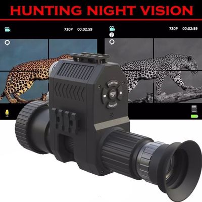 1080p Jagd Nachtsicht Video Kamera Monocular Attachment DVR mit eingebauter 850nm Infrarot Taschenlampe und 1,2 Zoll HD-Bildschirm mit verstellbarem Kreuzgericht