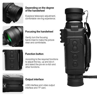 40mm Nachtsicht-Monocular-Brille-Teleskop mit Infrarot-Bildgebung 186x83x62MM