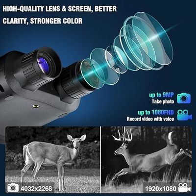 Wärmeempfindliches Fernglas für Tag und Nacht mit fixierter Optikvergrößerung von mehreren 5X