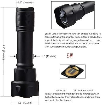 IR 940nm Lichtquelle Typ mit 850nm LED Lichtbahn Entfernung 100 Yards Aluminium Lithium Polymer Batterien erforderlich