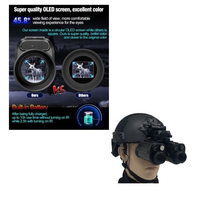 NVG07S Infrarot-Nachtsichtbrille mit 25 mm Objektivlinse 4K-Videorezolution